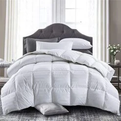 Goose Feather Down Comforter King Size Lightweight Down Comforter White Down Duvet Insert King Down Bedding Comforter With 100% Cotton Shell 500TC Count 106 X 90 Inches -Amazon Shop 51acQ cyaYL. AC 2