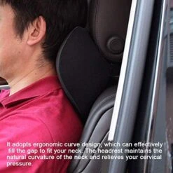 Awave Bloom Car Headrest,Car Seat Neck Rest Pillow,Comfort Headrest Cushion For Chair,100% Memory Foam Cervical Support,Leather Headrest For Driving,Relieve Neck Pain,Neck Supports For Car(Black) -Amazon Shop 51adn2I808L