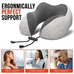 WOKIT Airplane Neck Pillows For Sleeping, 100% Pure Memory Foam, Comfortable, Travel Must Haves Essentials With 3D Contoured Eye Mask, Earplugs & Bag, Colored Box Pack 11 WOKIT Airplane Neck Pillows For Sleeping, 100% Pure Memory Foam, Comfortable, Travel Must Haves Essentials With 3D Contoured Eye Mask, Earplugs & Bag, Colored Box Pack -Amazon Shop 51arY2MOIVL