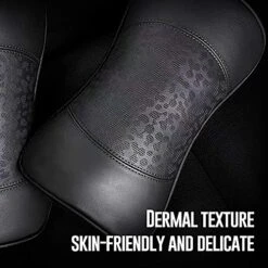 HAOTULE Car Leather Neck Pillows, Neck Rest Cushions,100% Memory Foam Cervical Support, Comfortable Travel Car Seats And Home Office Soft Pillows, Black A Set (2 Pcs)