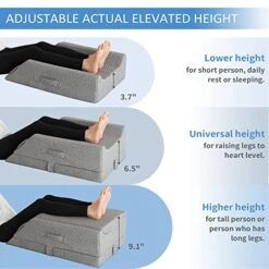 Adjustable Leg Elevation Pillows For Swelling After Surgery, Cooling Memory Foam Leg Wedge Pillow For Blood Circulation, Wedge Pillow For Sleeping, Sciatica Back Knee Hip Ankles Pain Relief -Amazon Shop 51cpPEyOQZL