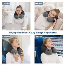 Kmall Inflatable Travel Neck Pillow For Airplane Travel Best Neck Support Sleep Travel Pillow With Super Comfort Pillow Case, Gray, 11.5x11.2x5.1 Inches 8 Kmall Inflatable Travel Neck Pillow For Airplane Travel Best Neck Support Sleep Travel Pillow With Super Comfort Pillow Case, Gray, 11.5x11.2x5.1 Inches -Amazon Shop 51cv3VXtVRL