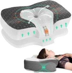 Elviros Cervical Neck Pillow, Contour Memory Foam Pillows For Pain Relief Sleeping, Adjustable Orthopedic Ergonomic Bed Pillow For Back And Stomach Sleepers (Dark Grey) 13 Elviros Cervical Neck Pillow, Contour Memory Foam Pillows For Pain Relief Sleeping, Adjustable Orthopedic Ergonomic Bed Pillow For Back And Stomach Sleepers (Dark Grey) -Amazon Shop 51dCkWoE5QL. AC