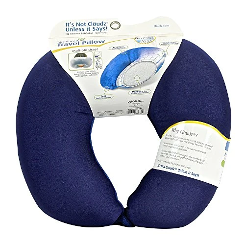 Cloudz Microbead Travel Neck Pillow,Polyester & Polyester Blend - Blue 1 Cloudz Microbead Travel Neck Pillow,Polyester & Polyester Blend - Blue