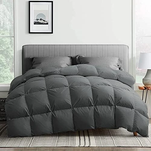 Puredown® Goose Feather Down Comforter Full Size, All Season Medium Warmth Duvet Insert, Luxury Hotel Collection Bedding Comforters, Ultra Soft 100% Cotton Cover Shell(90x90,Navy) 7 Puredown® Goose Feather Down Comforter Full Size, All Season Medium Warmth Duvet Insert, Luxury Hotel Collection Bedding Comforters, Ultra Soft 100% Cotton Cover Shell(90x90,Navy) - Image 7