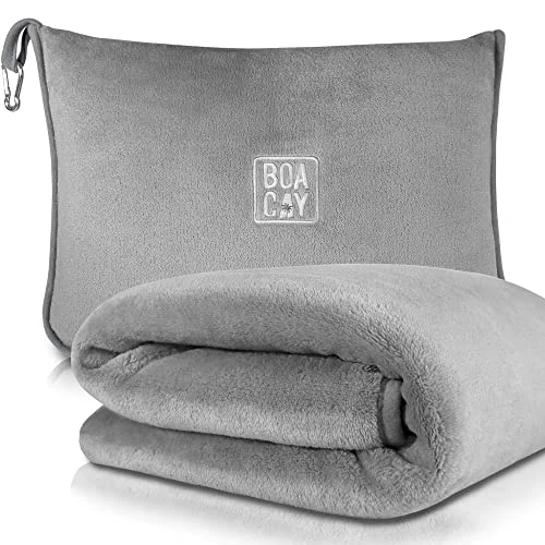 BOACAY Soft & Warm Travel Blanket For Airplane & Car - Long Flight Essential 1 BOACAY Soft & Warm Travel Blanket For Airplane & Car - Long Flight Essential