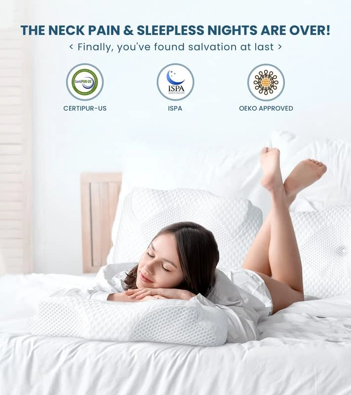 Adjustable Cervical Pillow Naturally Restore Neck Health, Hollow Memory Foam Pillows For Pain Relief Sleeping, Odorless Orthopedic Contour Pillow, Bed Pillow Support Side Back Stomach Sleepers 5 Adjustable Cervical Pillow Naturally Restore Neck Health, Hollow Memory Foam Pillows For Pain Relief Sleeping, Odorless Orthopedic Contour Pillow, Bed Pillow Support Side Back Stomach Sleepers - Image 5