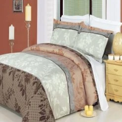 Gray And White Brooksfield 6-Piece Twin Bed-in-a-Bag 100% Cotton 300 Thread Count -Amazon Shop 51ebBjPk6PL. AC