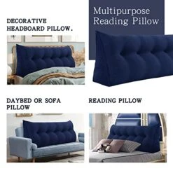 VERCART Wedge Headboard Pillows Bed Wedge Pillow Headboard Wedge Pillow Triangle Pillow Wedge Daybed Pillows Bolster Pillow Headboard With Removable Cover Corduroy Deep Blue Twin 18 VERCART Wedge Headboard Pillows Bed Wedge Pillow Headboard Wedge Pillow Triangle Pillow Wedge Daybed Pillows Bolster Pillow Headboard With Removable Cover Corduroy Deep Blue Twin -Amazon Shop 51exL1R0gpL