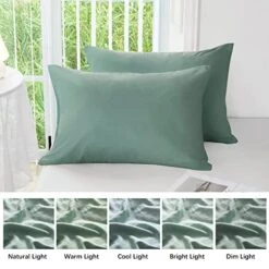 Super Soft Pillowcase - Washed Microfiber Lightweight Pillow Cases Body Size Sage Green 1PCS, Easy Care And Fade Resistant Stain Resistant 20x54 Inches -Amazon Shop 51fTDSKOBkL