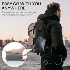 Fromeet Inflatable Travel Pillow, Neck Pillow For Sleeping To Support Head, Neck And Chin, Portable Inflatable Neck Pillow For Airplanes/Trains/Cars/Office Napping With Eye Mask, Earplugs (Gray) 10 Fromeet Inflatable Travel Pillow, Neck Pillow For Sleeping To Support Head, Neck And Chin, Portable Inflatable Neck Pillow For Airplanes/Trains/Cars/Office Napping With Eye Mask, Earplugs (Gray) -Amazon Shop 51fyBIaBdqL