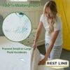 Est LINE 100% Cotton Organic Mattress Protector.Mattress Cover (Full/Double, 54x75in) Size, Organic Cotton Mattress Cover. 100% Water Proof Mattress Protector, Cooling Mattress Cover, Hypoallergenic