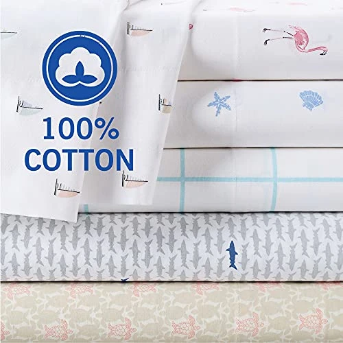 Ail Away Cotton Sheet Set, Queen, White 5 Ail Away Cotton Sheet Set, Queen, White - Image 5