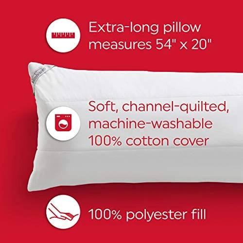 Sunbeam PSN1PBP-Z800-41I00 Heated Body Pillow With Soft, Quilted Cover, Supports Hips And Lower Back, 1000 Grams, White 3 Sunbeam PSN1PBP-Z800-41I00 Heated Body Pillow With Soft, Quilted Cover, Supports Hips And Lower Back, 1000 Grams, White - Image 3