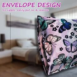 Ilk Satin Pillowcase For Hair And Skin Soft Satin Pillow Cases Standard Size Pack Of 2, Wrinkle, Fade-Resistant With Envelope Closure (20’’x26’’, Purple, Butterflies & Flower) 18 Ilk Satin Pillowcase For Hair And Skin Soft Satin Pillow Cases Standard Size Pack Of 2, Wrinkle, Fade-Resistant With Envelope Closure (20’’x26’’, Purple, Butterflies & Flower) -Amazon Shop 51jaAFIUxoL