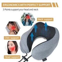 Notieaty Travel Pillow 100% Pure Memory Foam Neck Pillow,Traveling Can Be Used For Sleeping Plane Car Travel Home, Airplane Travel Kit With 3D Contoured Eye Masks, Earplugs, And Luxury Bag… 9 Notieaty Travel Pillow 100% Pure Memory Foam Neck Pillow,Traveling Can Be Used For Sleeping Plane Car Travel Home, Airplane Travel Kit With 3D Contoured Eye Masks, Earplugs, And Luxury Bag… -Amazon Shop 51jcgelC5VL