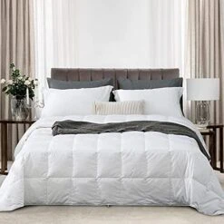 Down Blanket, Extra Lightweight Summer Comforter/Duvet Insert, Noiseless & Extra Soft, 400 Thread Count,King Size 106x90 Inches,12 Ounce Fill Weight, White…… -Amazon Shop 51kRjtgwdnS. AC 1