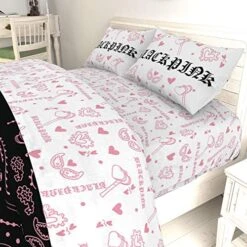 Blackpink Kill This Love Queen Sheet Set - 4 Piece Set Super Soft And Cozy Bedding - Fade Resistant Microfiber Sheets (Official Blackpink Product) -Amazon Shop 51kqBLeG9hL