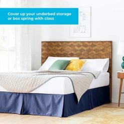 14 Inch Wrinkle And Fade Resistant-Machine Washable-Easy Use Pleated Microfiber Bed Skirt, Queen, Graphite -Amazon Shop 51l5uM0vGJL