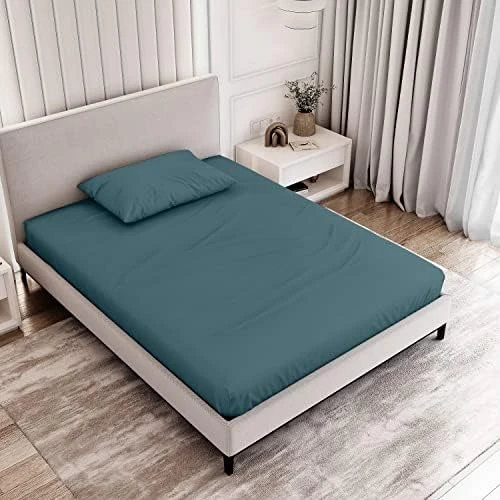 Natemia 1-Piece Fitted Twin Size Sheet - 100% Organic Cotton - 39”x 75” For Standard Twin Mattress Up To 16”- Ultra Soft Jersey Knit Cotton 6 Natemia 1-Piece Fitted Twin Size Sheet - 100% Organic Cotton - 39”x 75” For Standard Twin Mattress Up To 16”- Ultra Soft Jersey Knit Cotton - Image 6