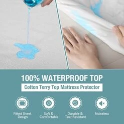 Queen Waterproof Mattress Protector Cotton Mattress Pad Liquid Pee Proof Pet Incontinence Elderly Essentials Bed Cover Fitted Sheet Deep Pocket For 18" -Amazon Shop 51lRzOZBmlL