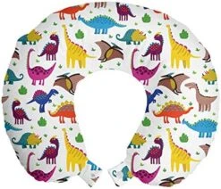 Ambesonne Peony Travel Pillow Neck Rest, Pastel Tone Delicate Peonies With Curled Leaves Vintage Style Tangled Arrangement, Memory Foam Traveling Accessory For Airplane And Car, 12", Purple Teal -Amazon Shop 51llkc3ISLL. AC