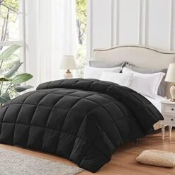 Queen Size Comforter - Down Alternative Comforter All-Season Lightweight Duvet Insert With 8 Corner Tabs (Dark Grey) -Amazon Shop 51n8M5mwGFL. AC 1