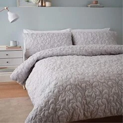 So Soft Pinsonic Floral King Duvet Set Grey