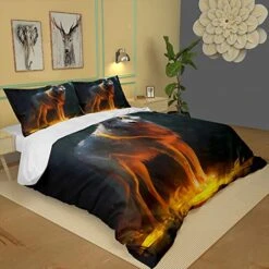 GRANKER 3 Piece Bed Set White Wolf In The Light For All Season, Men/Women Bedroom Hotel Dormitory Guest Room53x79in/135cmX200cm -Amazon Shop 51nQS7rwf8L