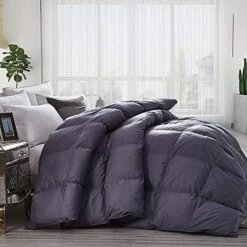 Luxurious All-Season Goose Down Feather Comforter Duvet Oversize 108 X 98 Inches, Gray, Baffle Box, 1200 Thread Count 100% Egyptian Cotton Cover, 750+ Fill Power (California King/Palatial King) -Amazon Shop 51nQUTra9HS. AC