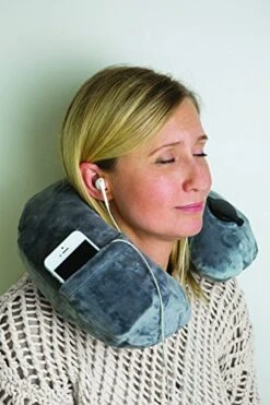 Travelon Deluxe Pillow, Gray, INFLATED 15 X 5 X 4 DEFLATED 17.25 X 5.25 5 Travelon Deluxe Pillow, Gray, INFLATED 15 X 5 X 4 DEFLATED 17.25 X 5.25 -Amazon Shop 51nbmX711WL