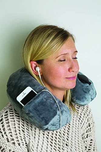 Travelon Deluxe Pillow, Gray, INFLATED 15 X 5 X 4 DEFLATED 17.25 X 5.25 3 Travelon Deluxe Pillow, Gray, INFLATED 15 X 5 X 4 DEFLATED 17.25 X 5.25 - Image 3