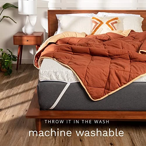 All Seasons Twin/Twin XL Down Alternative Reversible Comforter - Breathable Extra Long Premium Soft Microfiber - Gray Duvet Cover Insert 3 All Seasons Twin/Twin XL Down Alternative Reversible Comforter - Breathable Extra Long Premium Soft Microfiber - Gray Duvet Cover Insert - Image 3