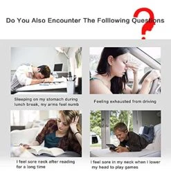 STTARLUK Inflatable Travel Pillow, Inflatable Airplane Pillow Comfortably Supports The Head, Neck And Chin, Inflatable Neck Pillow For Travel Pillow With Free Eye Mask/Earplugs (Grey)