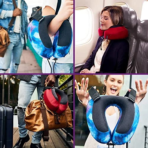 Cabeau Evolution S3 Travel Neck Pillow Memory Foam Neck Support, Adjustable Clasp, And Seat Strap Attachment - Comfort On-The-Go With Carrying Case For Airplane, Train, And Car (Jet Black) 5 Cabeau Evolution S3 Travel Neck Pillow Memory Foam Neck Support, Adjustable Clasp, And Seat Strap Attachment - Comfort On-The-Go With Carrying Case For Airplane, Train, And Car (Jet Black) - Image 5