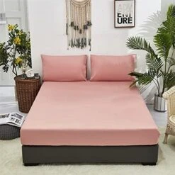 Solid Rust Bed Sheet Set Burnt Orange 4 Pieces Bedding Sheet Set 1 Fitted Sheet 1 Flat Sheet With 2 Pillowcases Queen Size Women Men Bed Caramel Sheet Sets -Amazon Shop 51oLAjZSnkL. AC