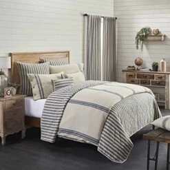 Market Place Blue Grain Sack Stripe Queen Duvet Cover -Amazon Shop 51pFtFhtjUL