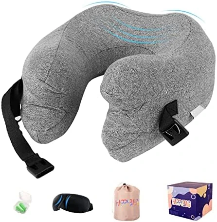 HAPPYBAG Travel Pillow For Neck,Memory Foam Head Chin Support Pillow,Portable Removable And Machine Washable,for Airplane Car Home Use Sleeping Rest Headrest (IE-shenhui) 7 HAPPYBAG Travel Pillow For Neck,Memory Foam Head Chin Support Pillow,Portable Removable And Machine Washable,for Airplane Car Home Use Sleeping Rest Headrest (IE-shenhui) - Image 7