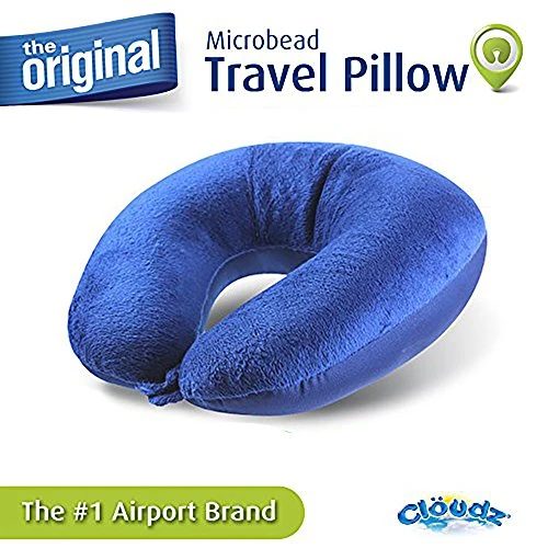 Cloudz Microbead Travel Neck Pillow,Polyester & Polyester Blend - Blue 6 Cloudz Microbead Travel Neck Pillow,Polyester & Polyester Blend - Blue - Image 6