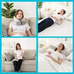 TwinsComfort Twist Memory Foam Neck Pillow - Support For Head, Chin, Lumbar & Leg - Travel Pillow For Airplane, Bus & Long Car Trips - Soft & Smooth Velvet Material - Bendable & Adjustable 7 TwinsComfort Twist Memory Foam Neck Pillow - Support For Head, Chin, Lumbar & Leg - Travel Pillow For Airplane, Bus & Long Car Trips - Soft & Smooth Velvet Material - Bendable & Adjustable -Amazon Shop 51qw4eqk8sL