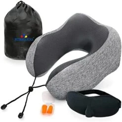 Subrenna Pink 100% Memory Foam Travel Pillow, Airplane Pillow With Eye Mask And Ear Plugs For Sleeping - Supports Neck & Head In Airplane, Bus, Train And Car 12 Subrenna Pink 100% Memory Foam Travel Pillow, Airplane Pillow With Eye Mask And Ear Plugs For Sleeping - Supports Neck & Head In Airplane, Bus, Train And Car -Amazon Shop 51riFtWbzUL. AC