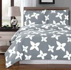 Gray And White Brooksfield 6-Piece Twin Bed-in-a-Bag 100% Cotton 300 Thread Count -Amazon Shop 51sAlifCPeL. AC