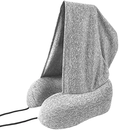 YIRFEIKRER Travel Pillow, Hooded Neck Pillow And Neck Support Pillow Made Of Memory Foam, For Sleep Rest, Airplane, Car, Family And Travel Use(Grey) 8 YIRFEIKRER Travel Pillow, Hooded Neck Pillow And Neck Support Pillow Made Of Memory Foam, For Sleep Rest, Airplane, Car, Family And Travel Use(Grey) - Image 8