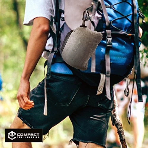 Compact Travel Pillow Made With Shredded Memory Foam And Super Soft Fleece Fabric For Ultimate Comfort In Travel. Patented Design Rolls And Compacts Small For Travel. (Grey) 4 Compact Travel Pillow Made With Shredded Memory Foam And Super Soft Fleece Fabric For Ultimate Comfort In Travel. Patented Design Rolls And Compacts Small For Travel. (Grey) - Image 4