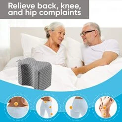 5 STARS UNITED Half Moon Bolster Semi-Roll Pillow And Knee Pillow For Side Sleepers, Grey, Bundle -Amazon Shop 51tGtMz7SGL