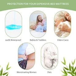 Waterproof Mattress Protector Twin Size, Skin Friendly And Breathable Twin Mattress Protector For 14'' Deep Pocket, Noiseless Cooling Bamboo Jersey Mattress Cover -Amazon Shop 51tKBu5xaQL