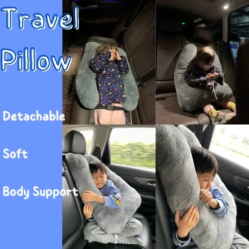 Travel Pillow For Car & Airplane Sleeping Reading Pillows For Long-Distance Travel, Washable Soft Kids Adults Neck Pillow For Traveling In Car Seat Removable Comfort Unique U Shaped Pillow (Gray) 2 Travel Pillow For Car & Airplane Sleeping Reading Pillows For Long-Distance Travel, Washable Soft Kids Adults Neck Pillow For Traveling In Car Seat Removable Comfort Unique U Shaped Pillow (Gray) - Image 2