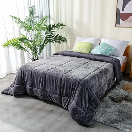 Luxurious Flannel Fleece Comforter With Plush Sherpa Back- Twin Size Bedding Coverlet-Textured Faux Fur Blanket-Machine Washable-Winter Warmth(68X90”, Rose), Twin/Twin XL 11 Luxurious Flannel Fleece Comforter With Plush Sherpa Back- Twin Size Bedding Coverlet-Textured Faux Fur Blanket-Machine Washable-Winter Warmth(68X90”, Rose), Twin/Twin XL - Image 11