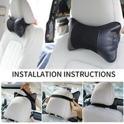 YIHO Car Neck Support Pillow Leather Head-Rest Cushion To Relief Cervical Shoulder Pain Issues For Universal Driver & Passenger Seat In Travel Or Office Chair (Black-2 Pack) 13 YIHO Car Neck Support Pillow Leather Head-Rest Cushion To Relief Cervical Shoulder Pain Issues For Universal Driver & Passenger Seat In Travel Or Office Chair (Black-2 Pack) -Amazon Shop 51u2bj5udyL