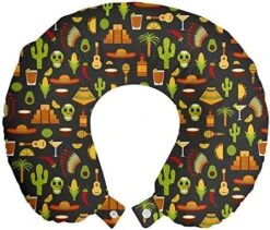 Ambesonne Peony Travel Pillow Neck Rest, Pastel Tone Delicate Peonies With Curled Leaves Vintage Style Tangled Arrangement, Memory Foam Traveling Accessory For Airplane And Car, 12", Purple Teal -Amazon Shop 51w4GirXpOL. AC